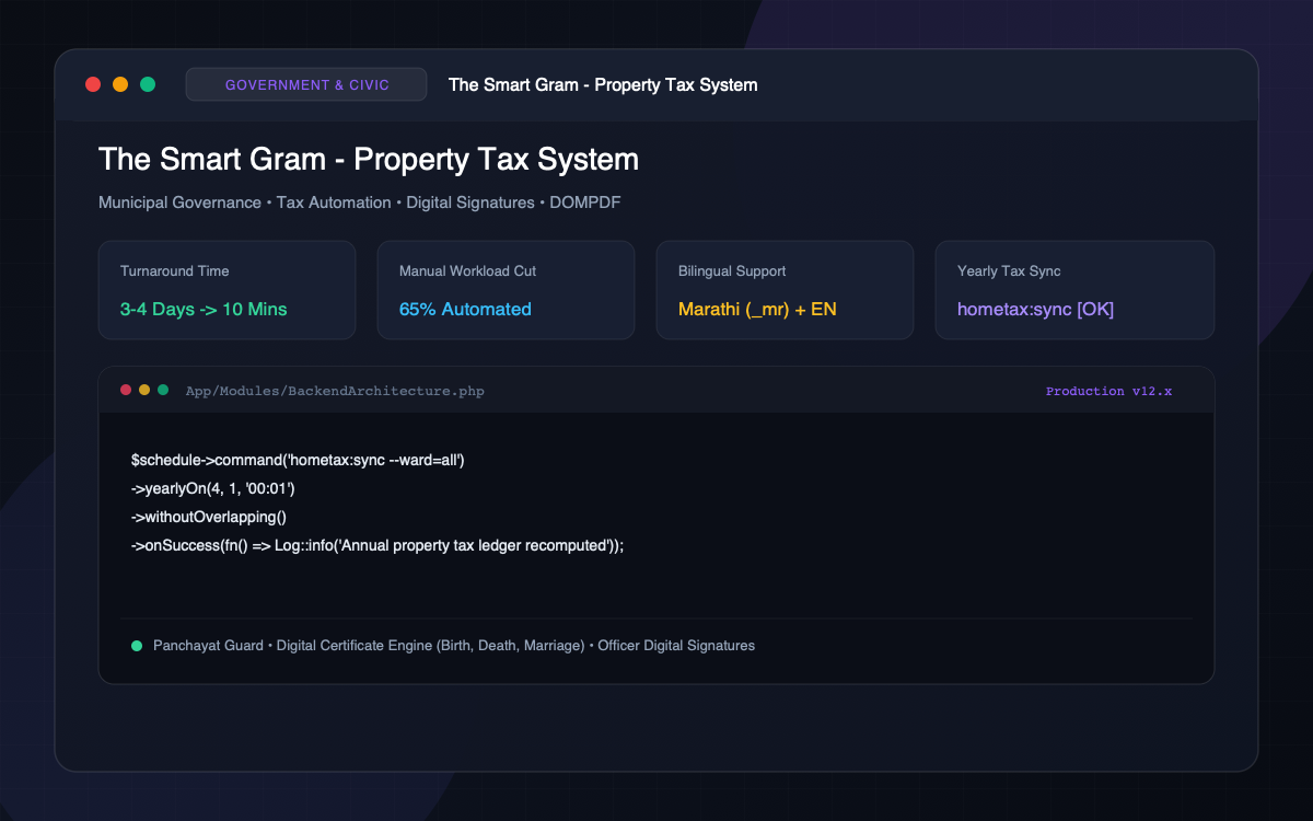 The Smart Gram - Property Tax & Civic Registry